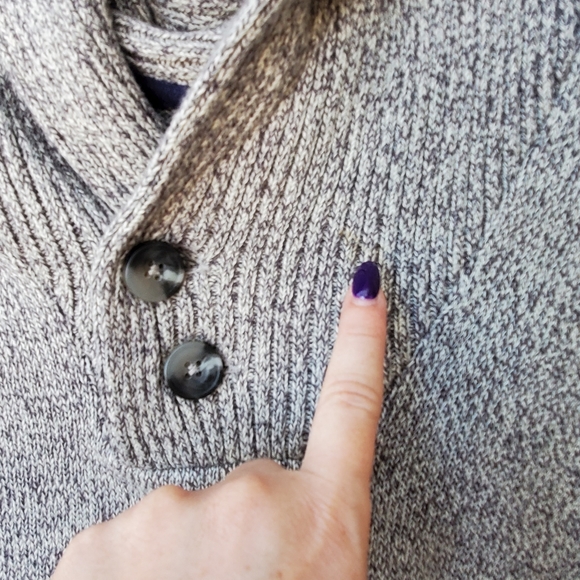 IZOD Oversized Sweater Size XL Shawl Collar - Picture 4 of 11